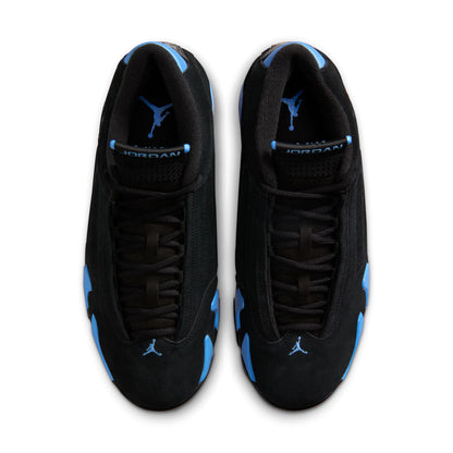 Air Jordan Mens 14 Retro - Black/University Blue Denim Exchange