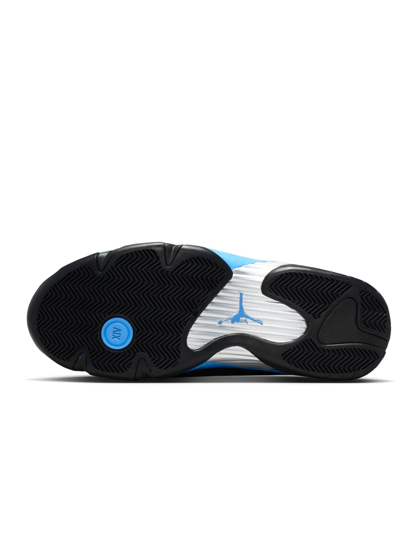 Air Jordan Mens 14 Retro - Black/University Blue Denim Exchange