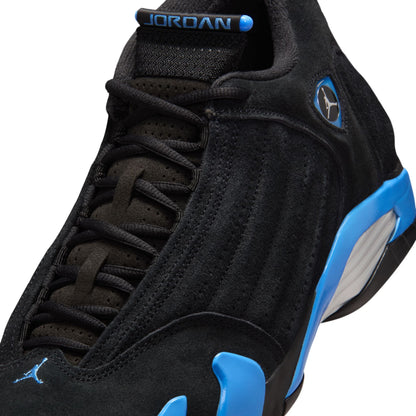 Air Jordan Mens 14 Retro - Black/University Blue Denim Exchange