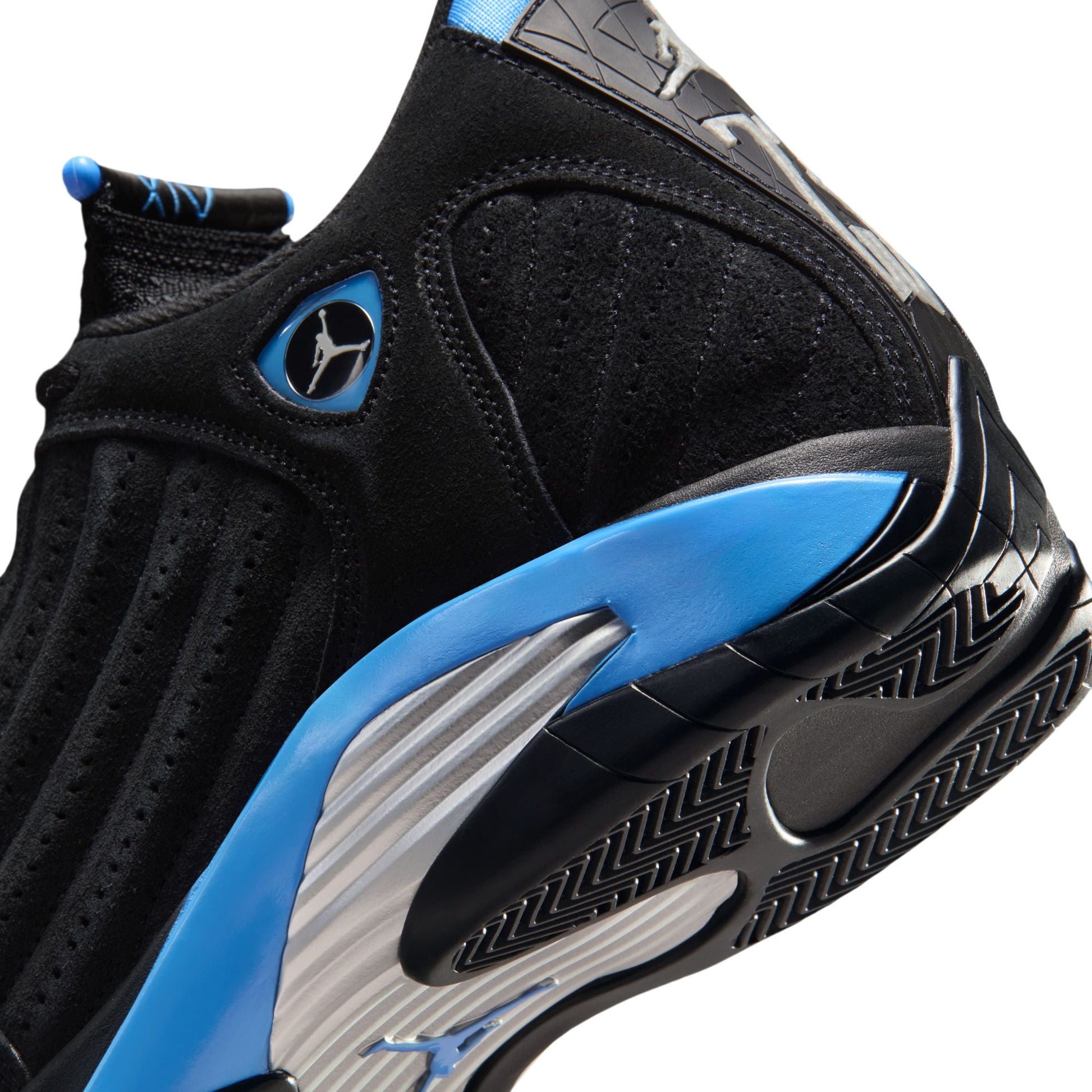 Air Jordan Mens 14 Retro - Black/University Blue Denim Exchange