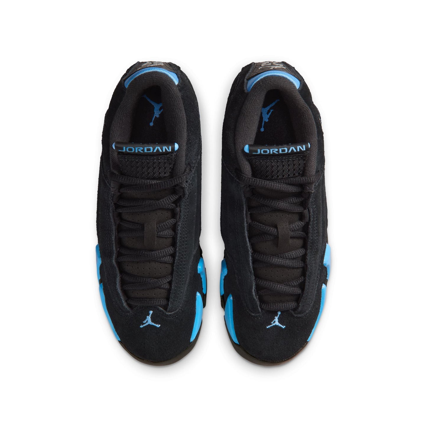 Air Jordan Big Kids 14 Retro - Black/University Blue Denim Exchange