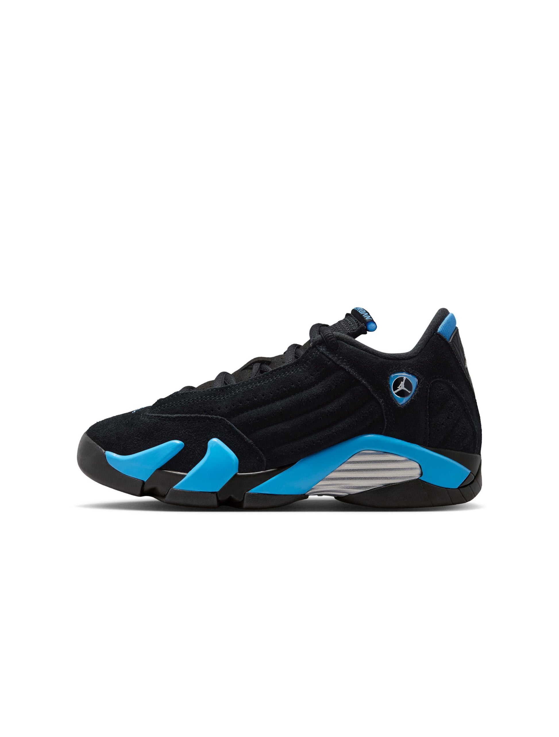 Air Jordan Big Kids 14 Retro - Black/University Blue Denim Exchange