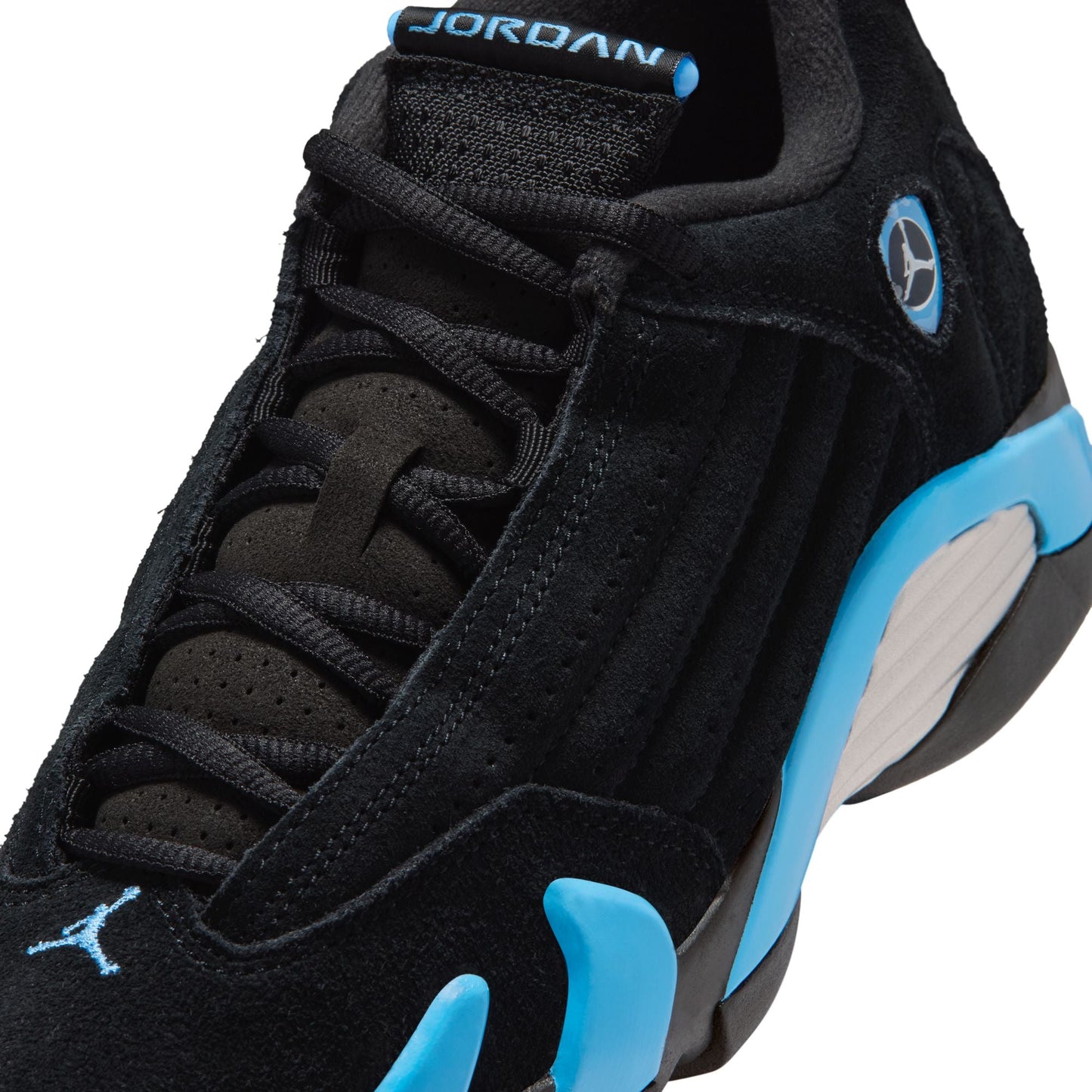 Air Jordan Big Kids 14 Retro - Black/University Blue Denim Exchange