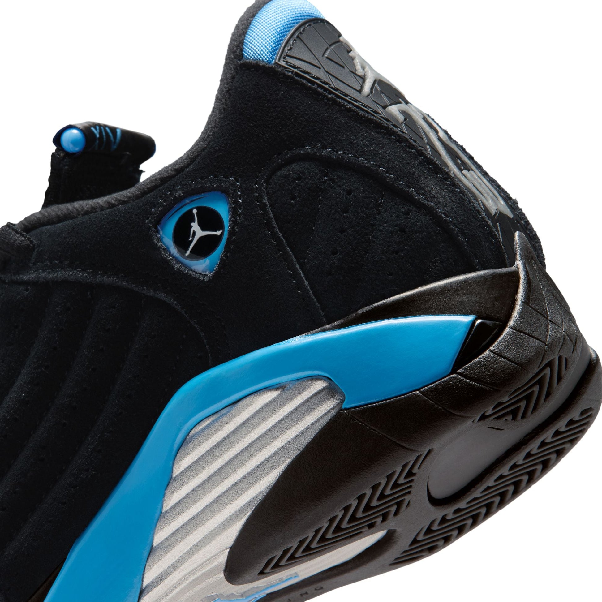 Air Jordan Big Kids 14 Retro - Black/University Blue Denim Exchange