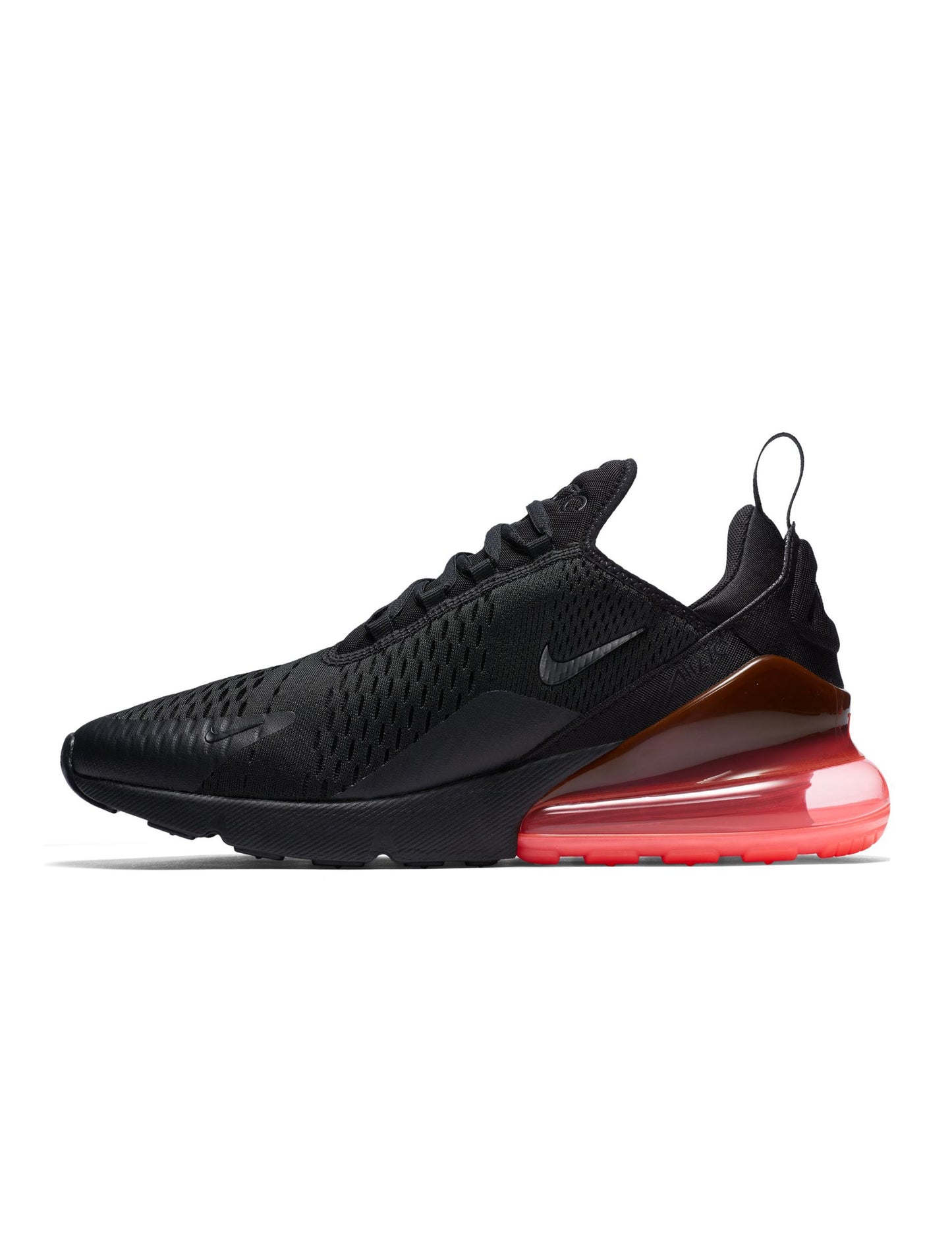 Nike Mens Air Max 270 Black/Black-Hot Punch Denim Exchange