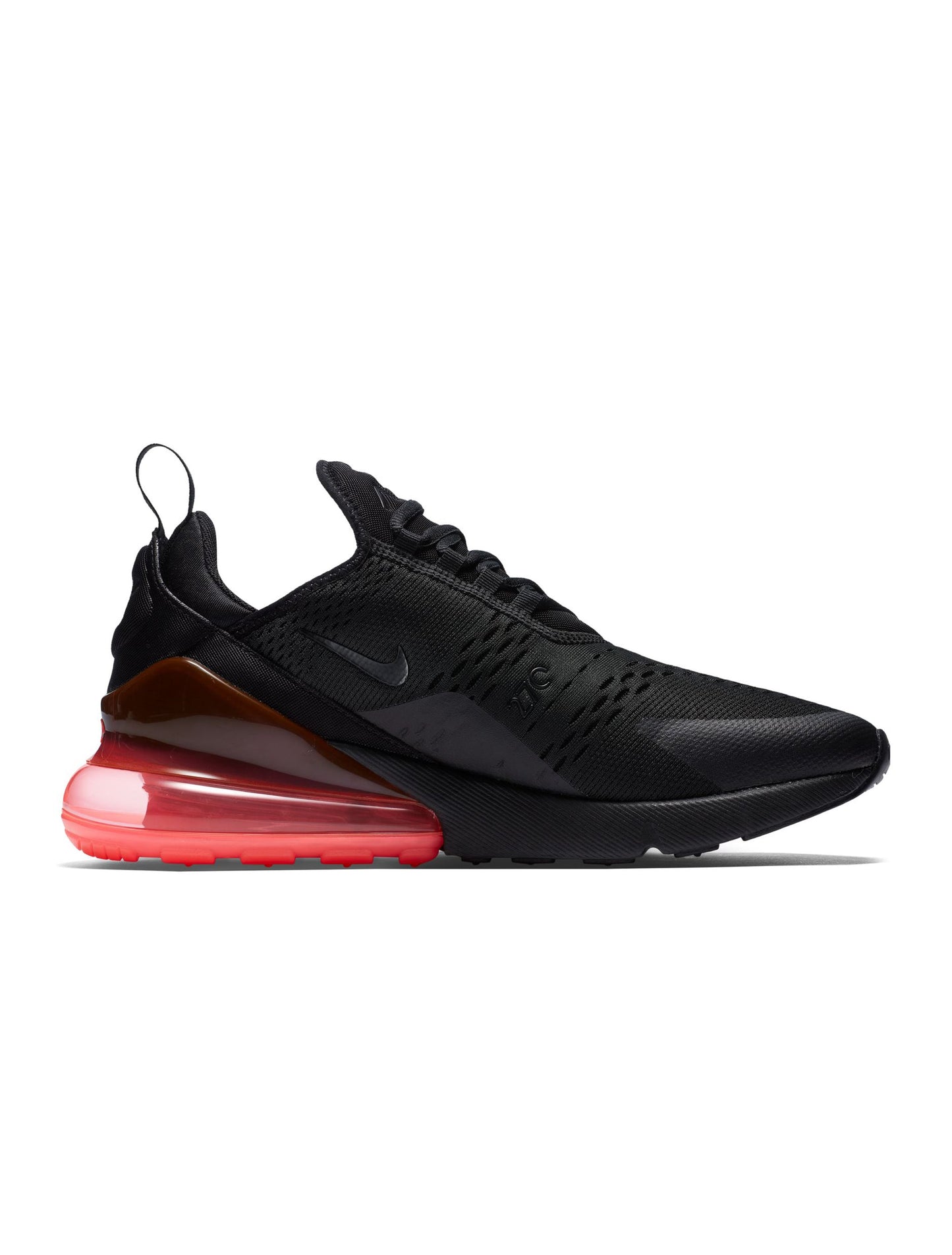 Nike Mens Air Max 270 Black/Black-Hot Punch Denim Exchange