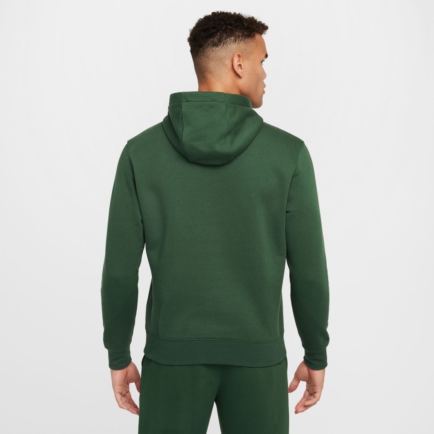 Nike Mens Sportswear Graphic Pullover Hoodie- Fir/White Denim Exchange