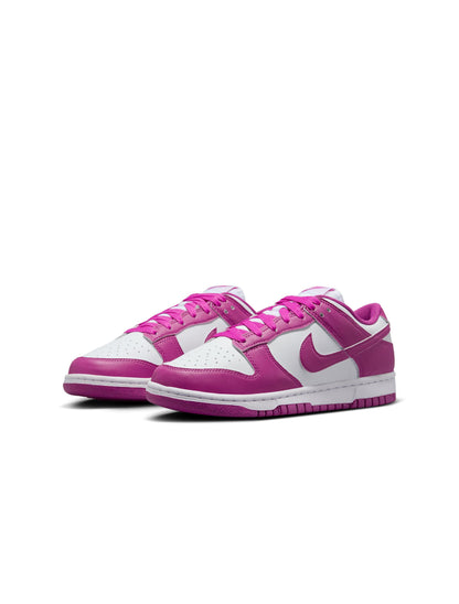 Nike Women’s Dunk Low - White/Hot Fuchsia Denim Exchange