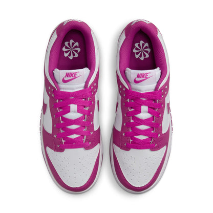 Nike Women’s Dunk Low - White/Hot Fuchsia Denim Exchange
