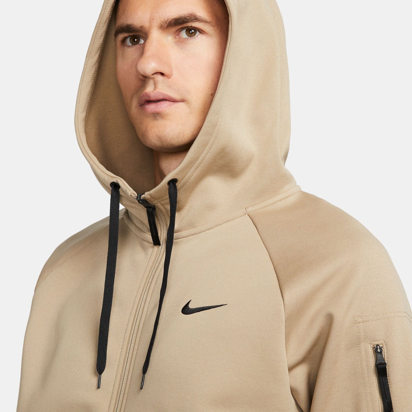 Nike Mens Therma Full Zip Fitness Top - Khaki Denim Exchange