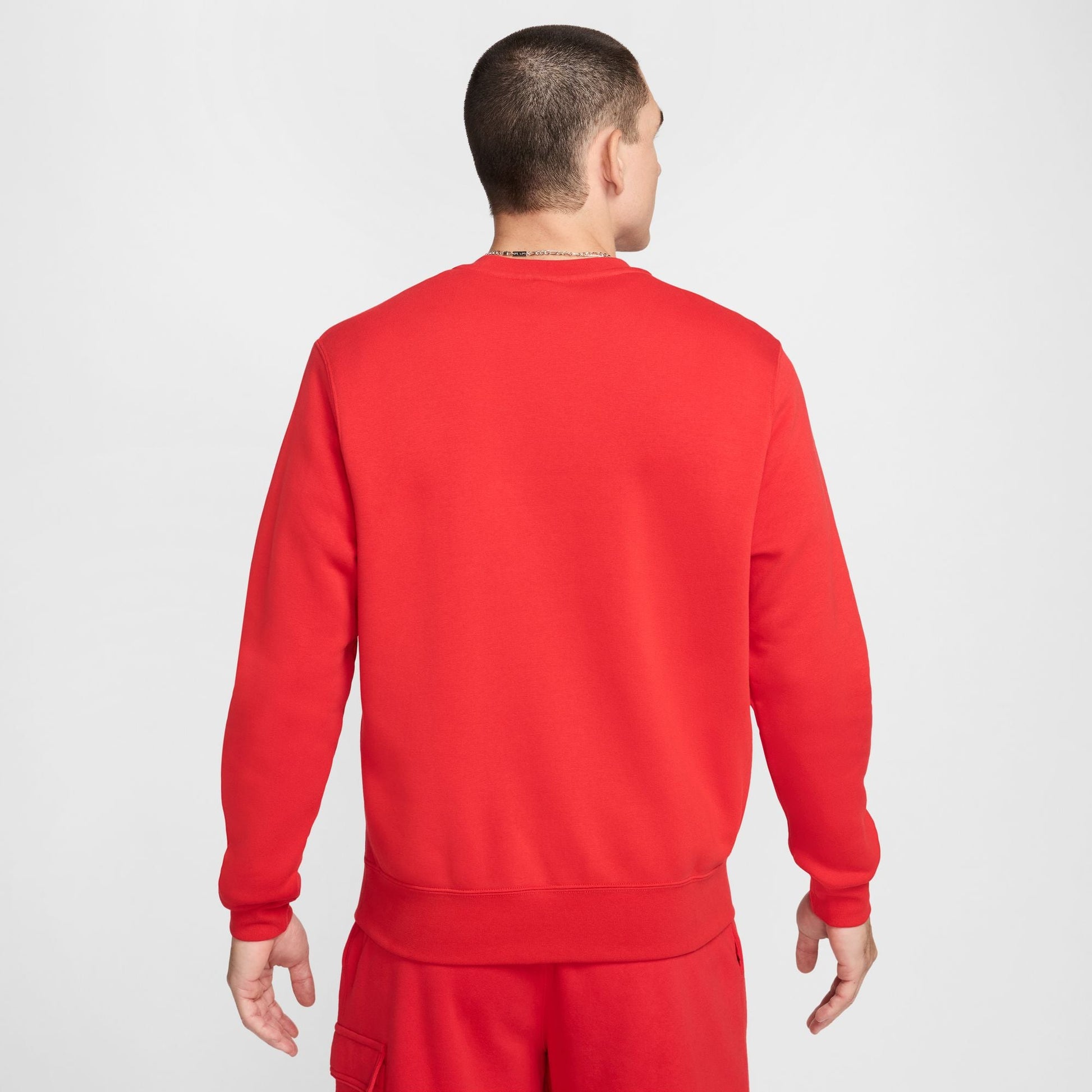 Nike Mens Sportswear Club Fleece Crewneck - University Red Denim Exchange