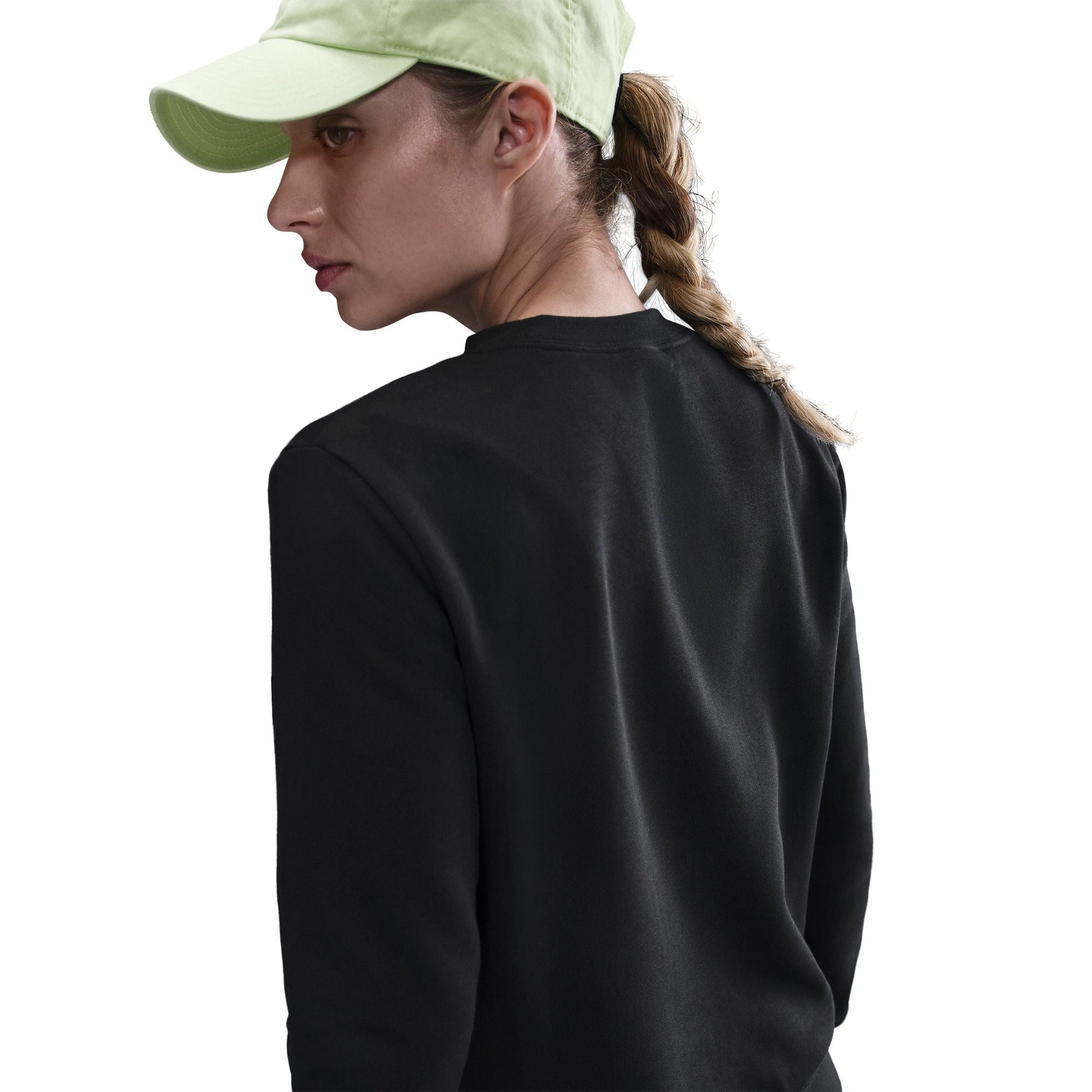 Nike Womens Club Fleece Crewneck - Black/White Denim Exchange