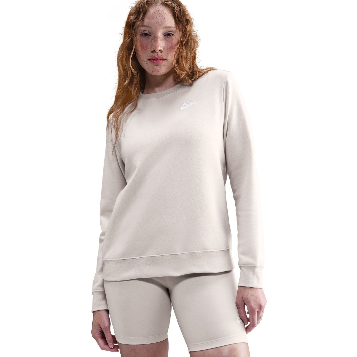 Nike Women's Sportswear Club Fleece Crewneck - Light Orewood Brown Denim Exchange