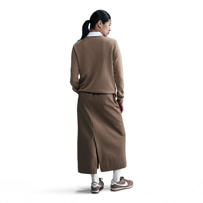 Nike Women's Sportswear Club Fleece Crewneck - Mink Brown Denim Exchange