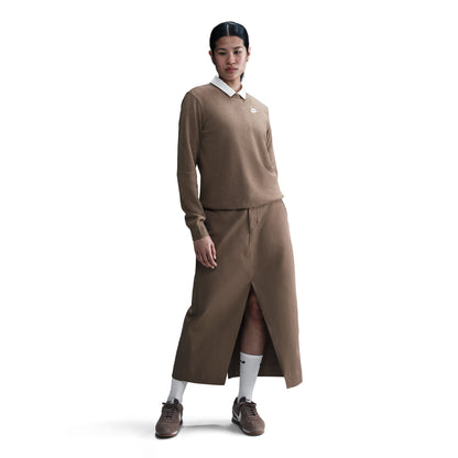 Nike Women's Sportswear Club Fleece Crewneck - Mink Brown Denim Exchange
