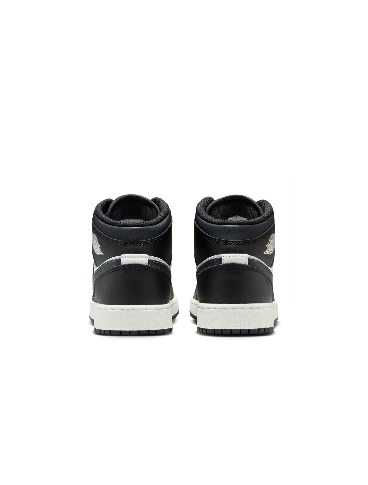 Air Jordan Big Kids 1 Mid - Black Off Noir Denim Exchange