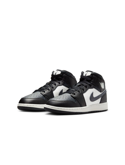 Air Jordan Big Kids 1 Mid - Black Off Noir Denim Exchange
