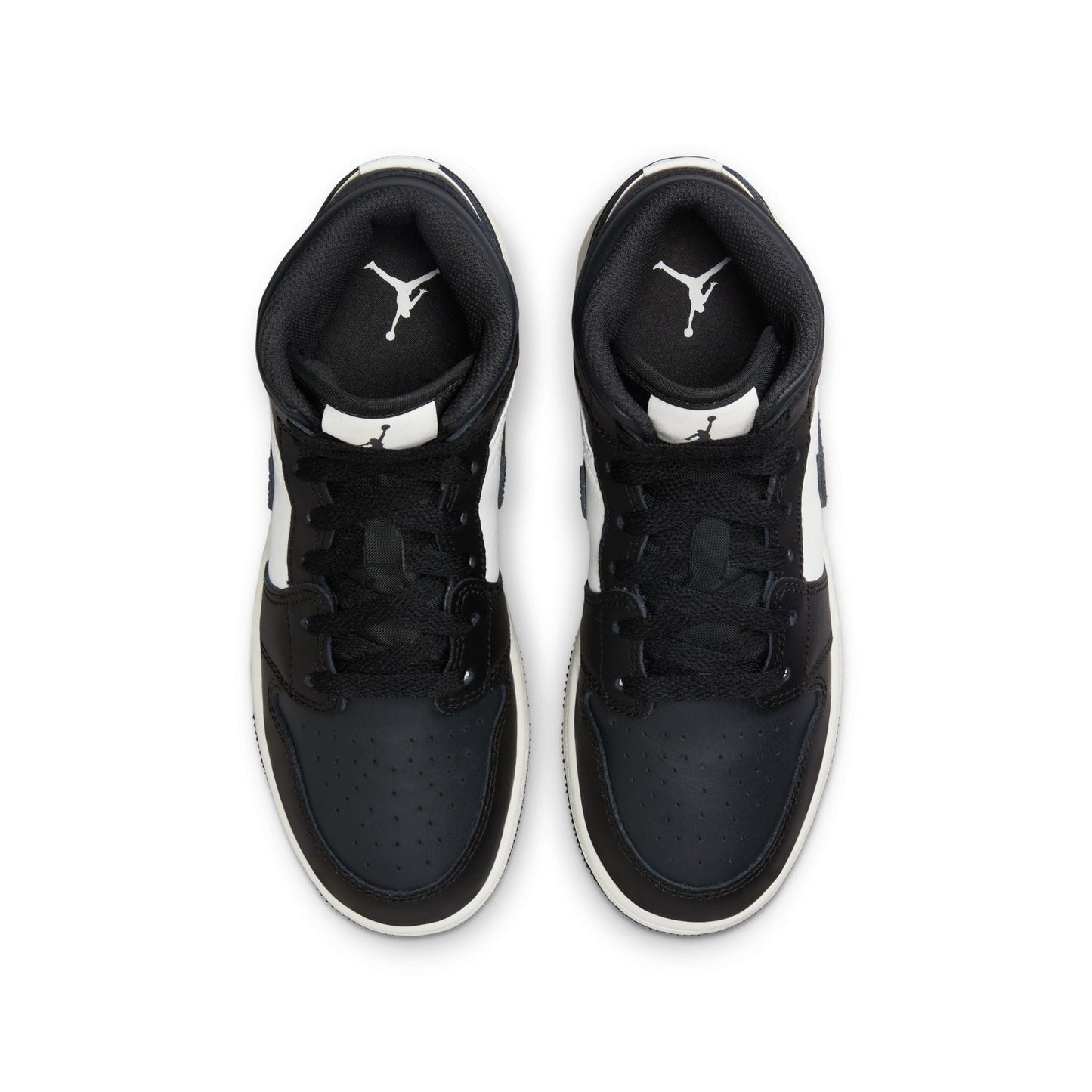 Air Jordan Big Kids 1 Mid - Black Off Noir Denim Exchange
