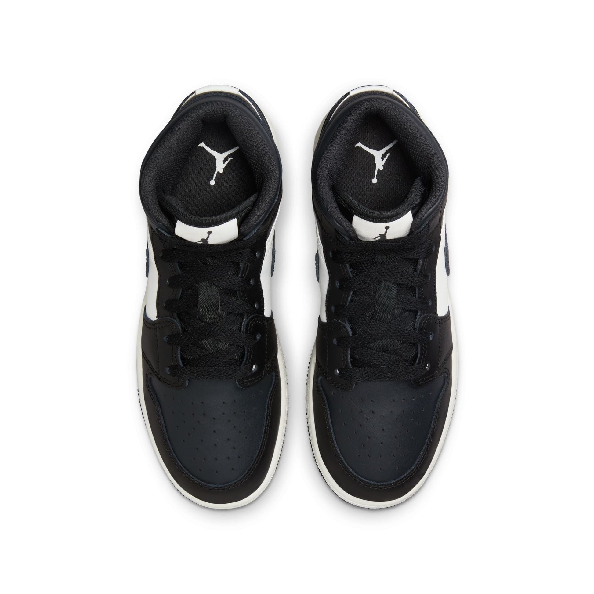 Air Jordan Big Kids 1 Mid - Black Off Noir Denim Exchange