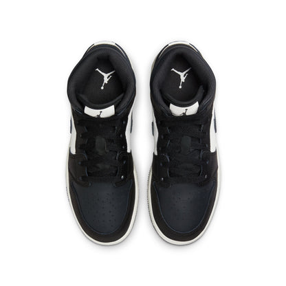 Air Jordan Big Kids 1 Mid - Black Off Noir Denim Exchange