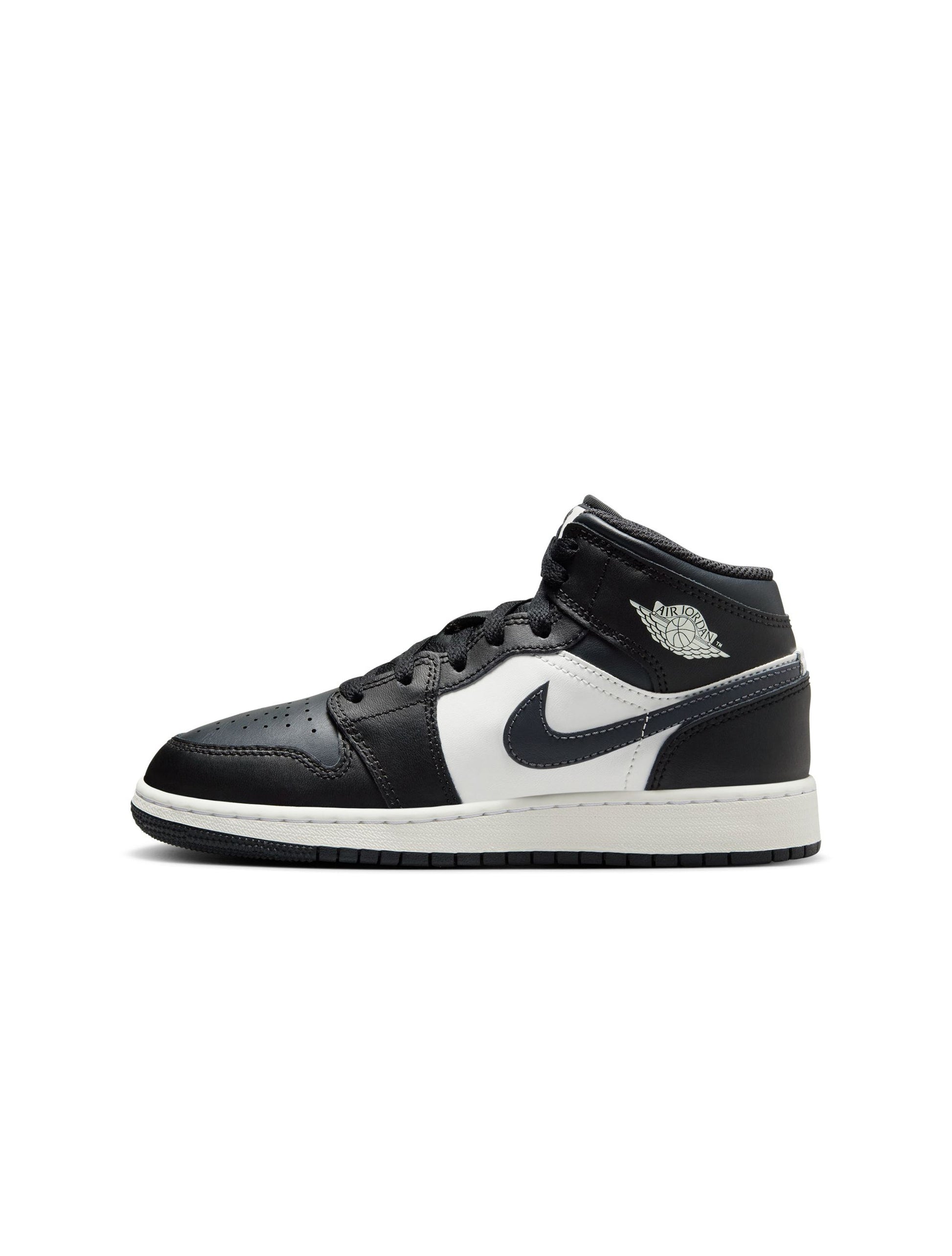 Air Jordan Big Kids 1 Mid - Black Off Noir Denim Exchange