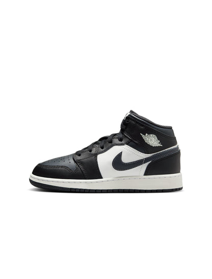 Air Jordan Big Kids 1 Mid - Black Off Noir Denim Exchange