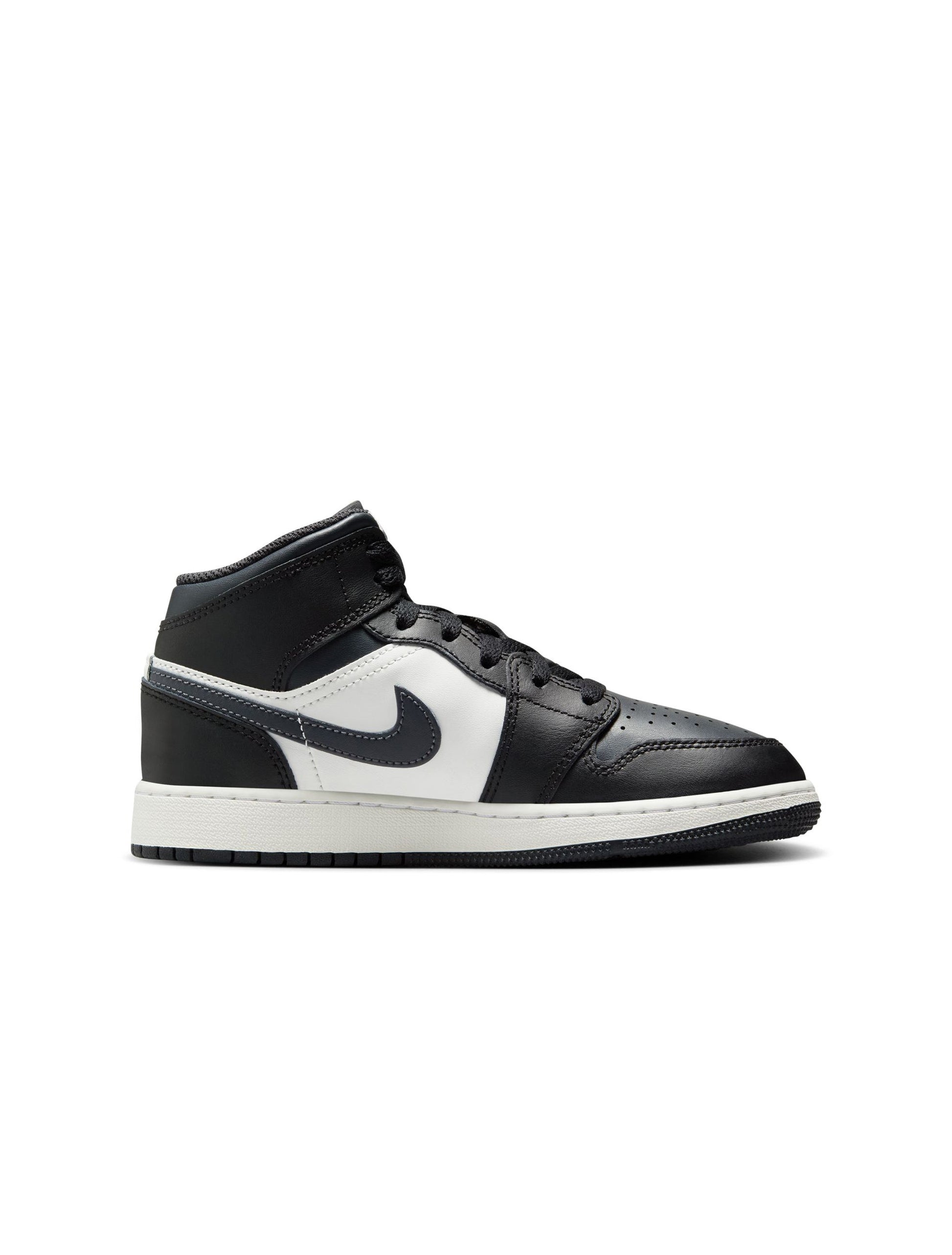 Air Jordan Big Kids 1 Mid - Black Off Noir Denim Exchange