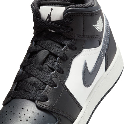 Air Jordan Big Kids 1 Mid - Black Off Noir Denim Exchange