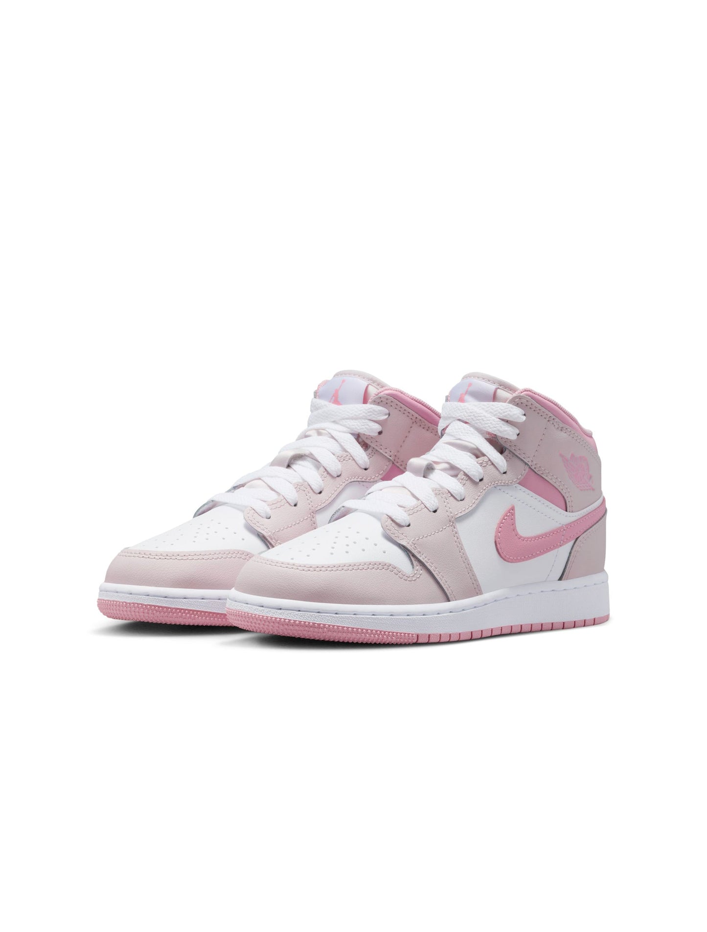 Air Jordan Big Kids 1 Mid - Pearl Pink Denim Exchange