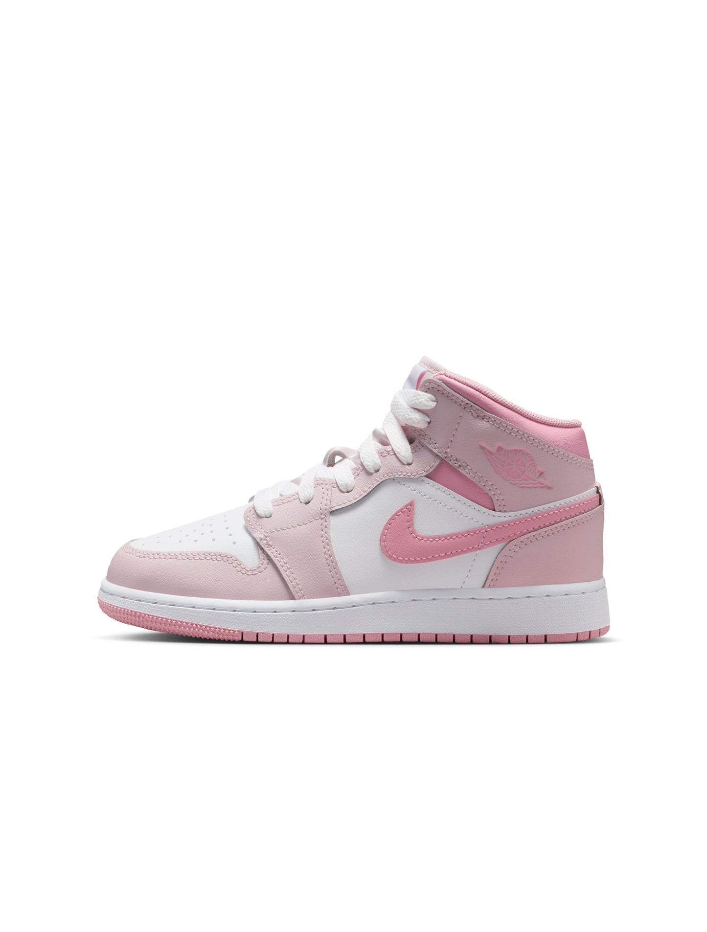 Air Jordan Big Kids 1 Mid - Pearl Pink Denim Exchange