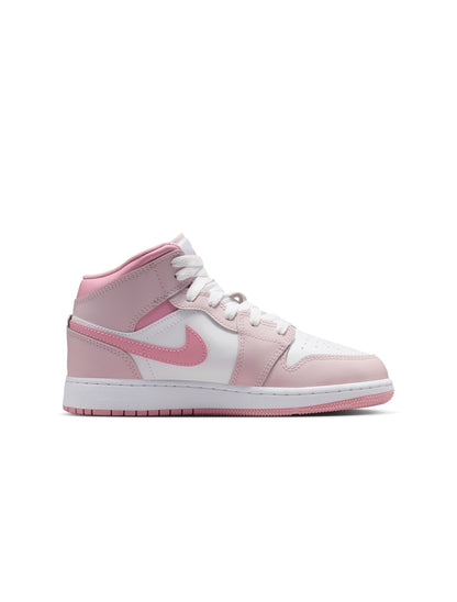 Air Jordan Big Kids 1 Mid - Pearl Pink Denim Exchange