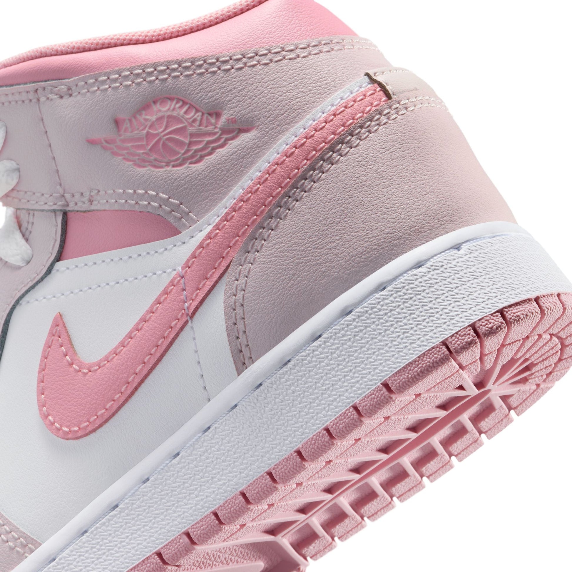 Air Jordan Big Kids 1 Mid - Pearl Pink Denim Exchange