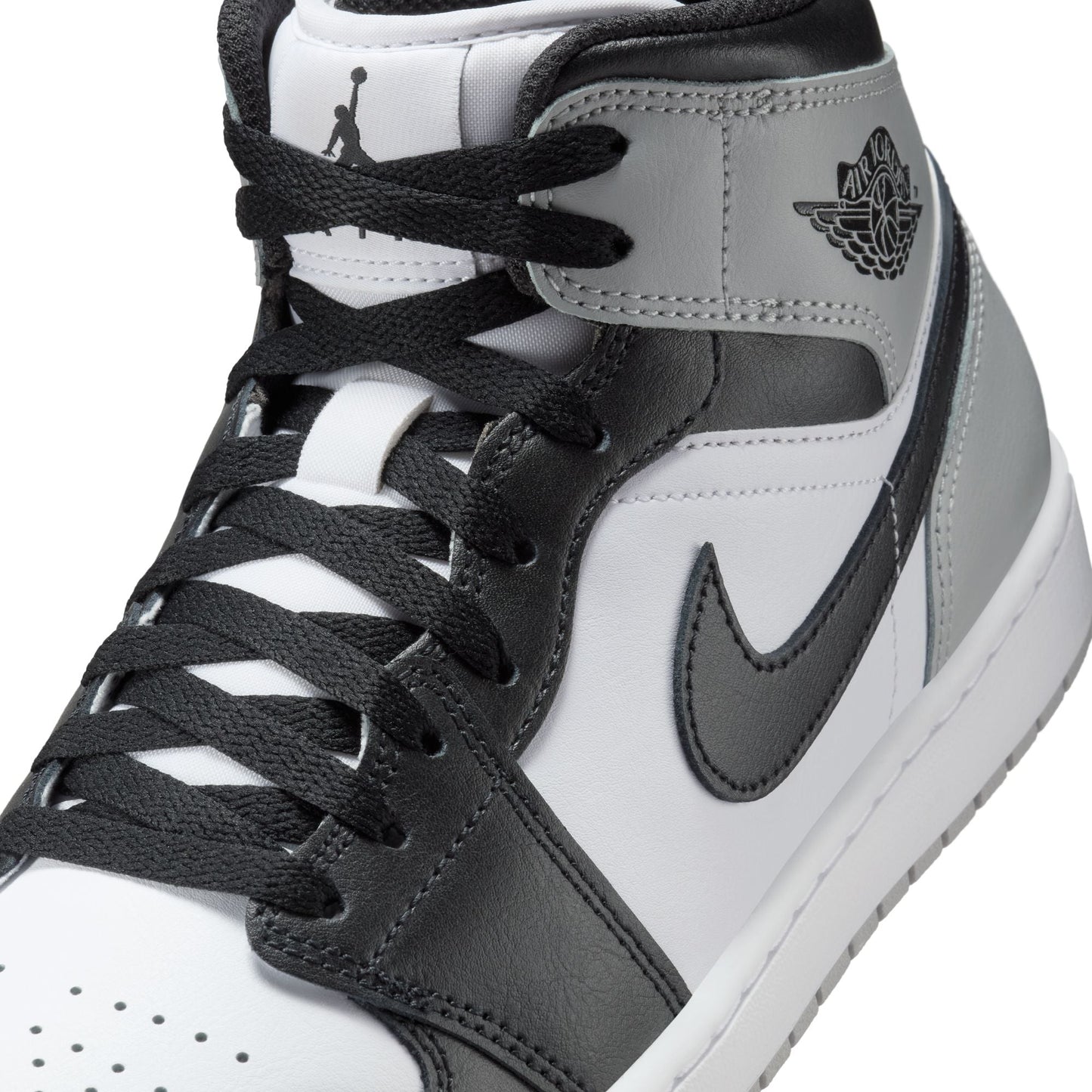 Air Jordan Mens 1 Mid - White/Smoke Grey Denim Exchange