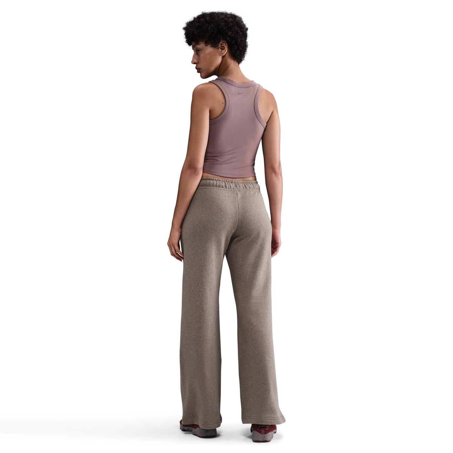 Nike Women's Mid-Rise Wide-Leg Sweatpants - Mink Brown Denim Exchange