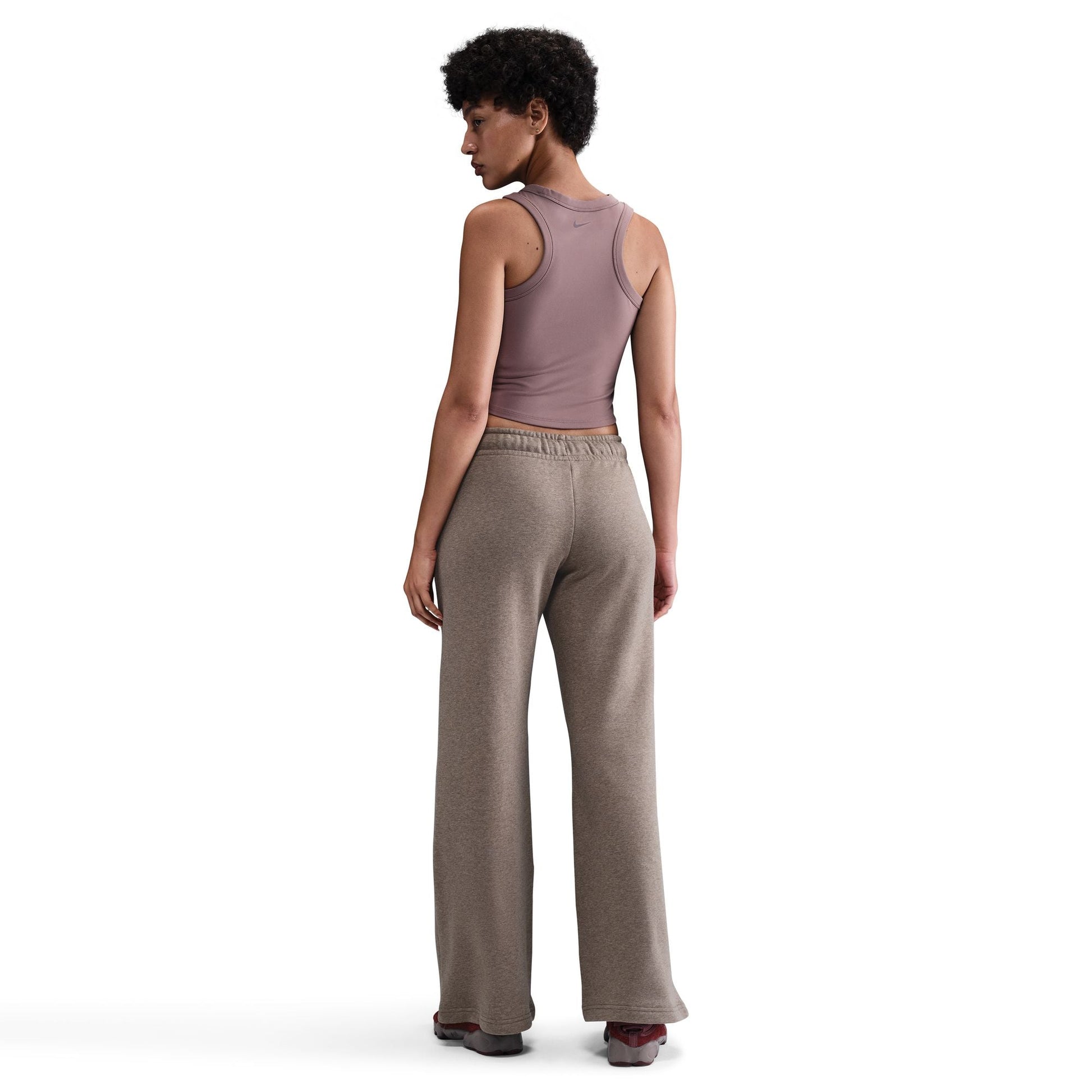 Nike Women's Mid-Rise Wide-Leg Sweatpants - Mink Brown Denim Exchange