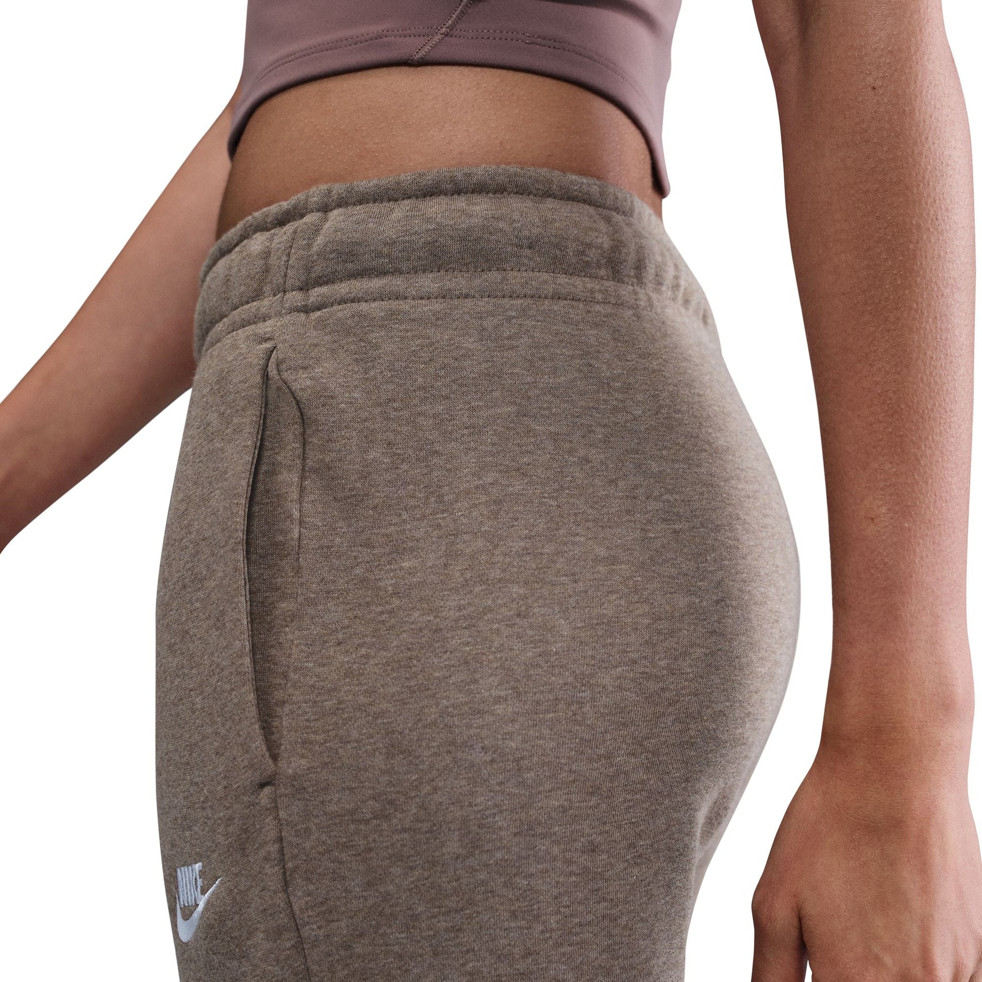 Nike Women's Mid-Rise Wide-Leg Sweatpants - Mink Brown Denim Exchange