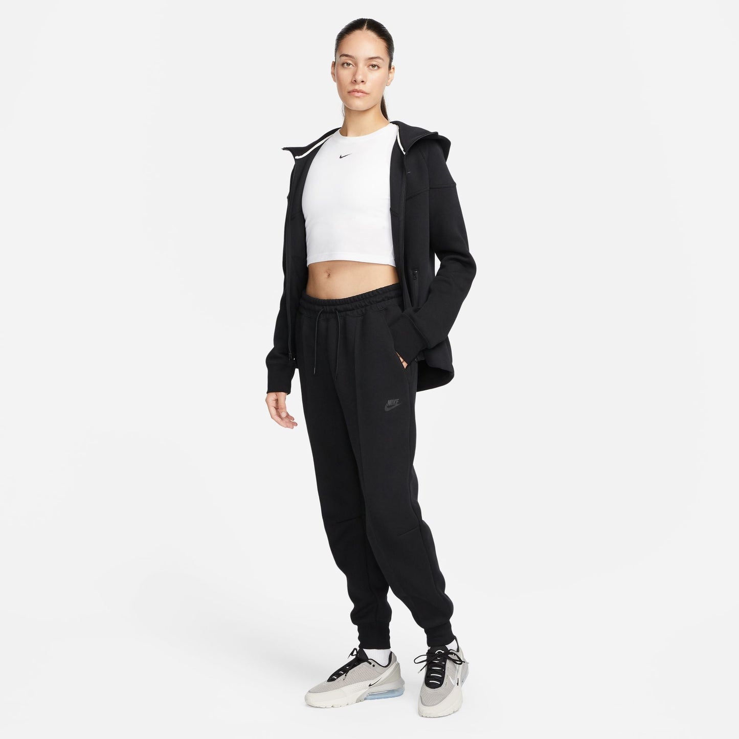 Nike Womens Sportswear Tech Fleece Windrunner - Black Denim Exchange