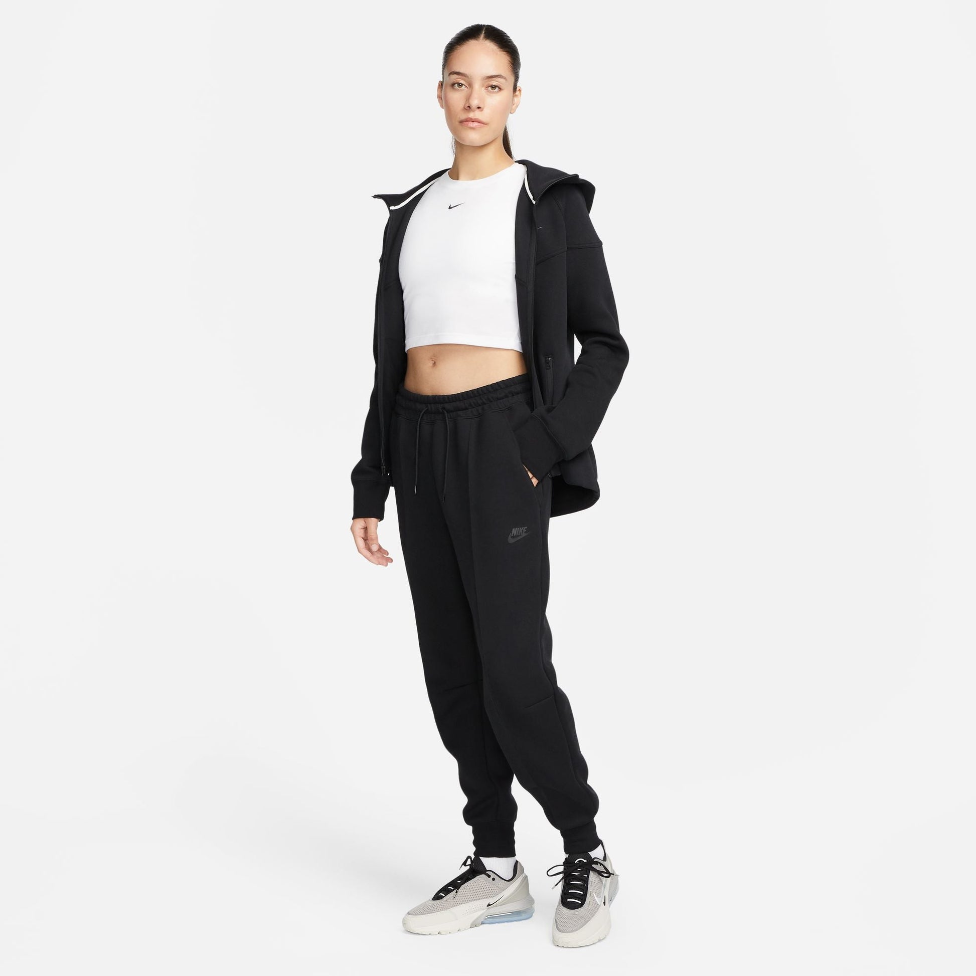 Nike Womens Sportswear Tech Fleece Windrunner - Black Denim Exchange
