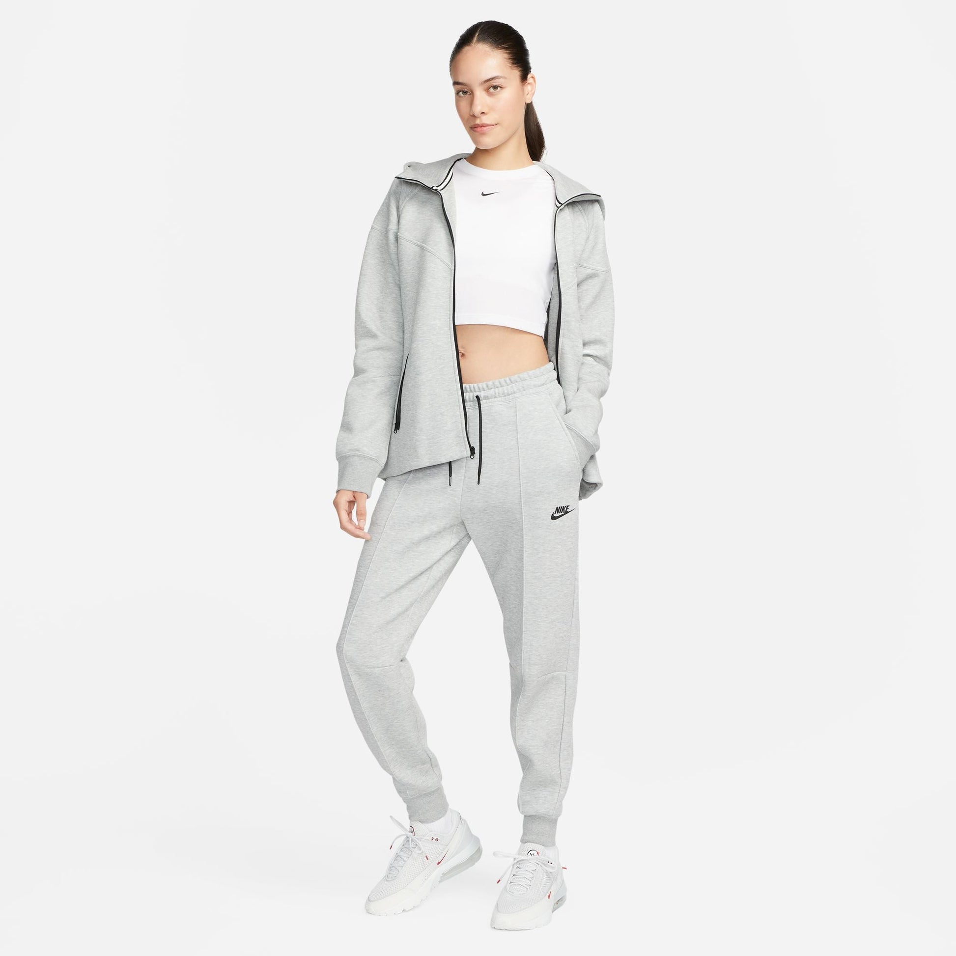 Nike Womens Sportswear Tech Fleece - Dark Grey Heather/Black Denim Exchange