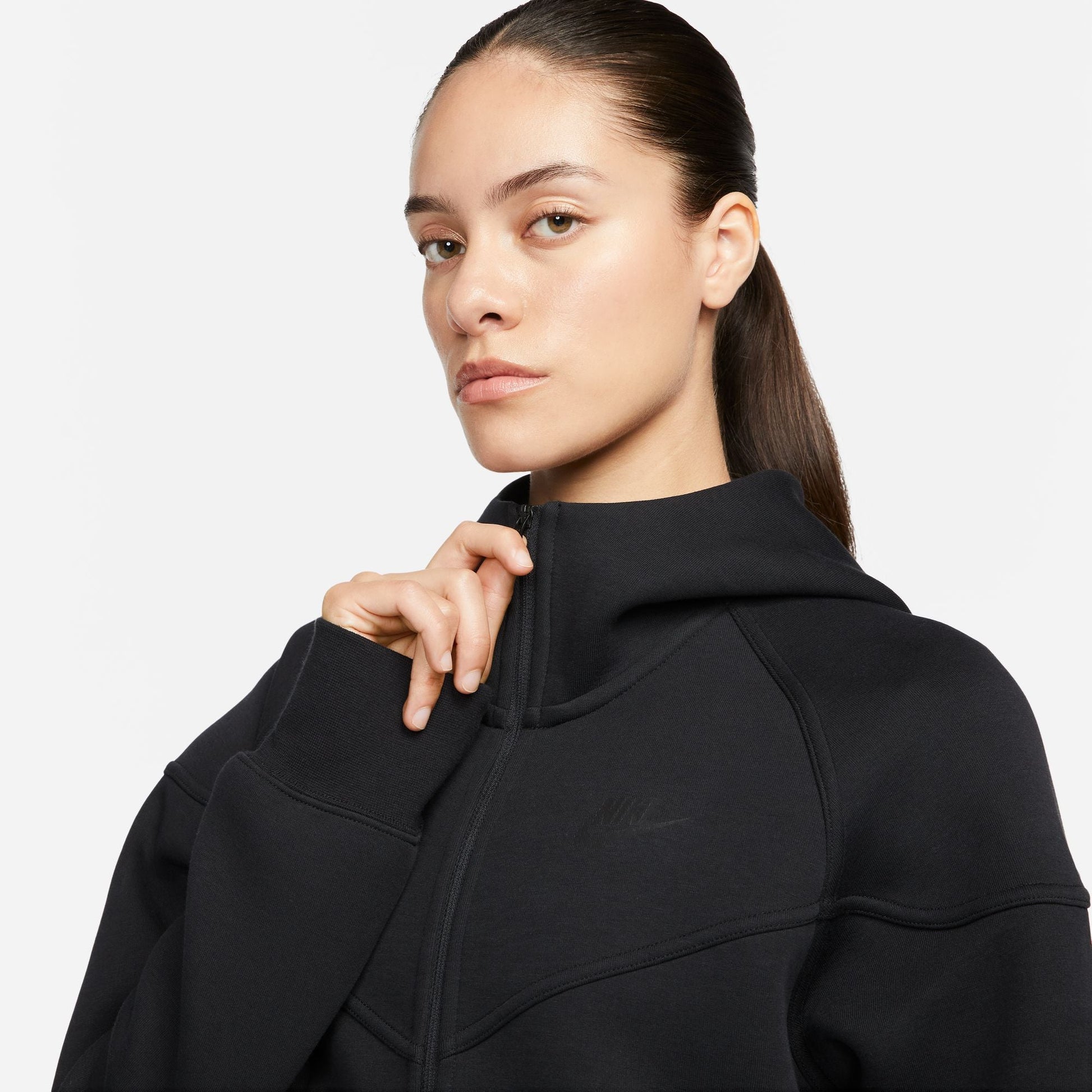Nike Womens Sportswear Tech Fleece Hoodie - Black Denim Exchange