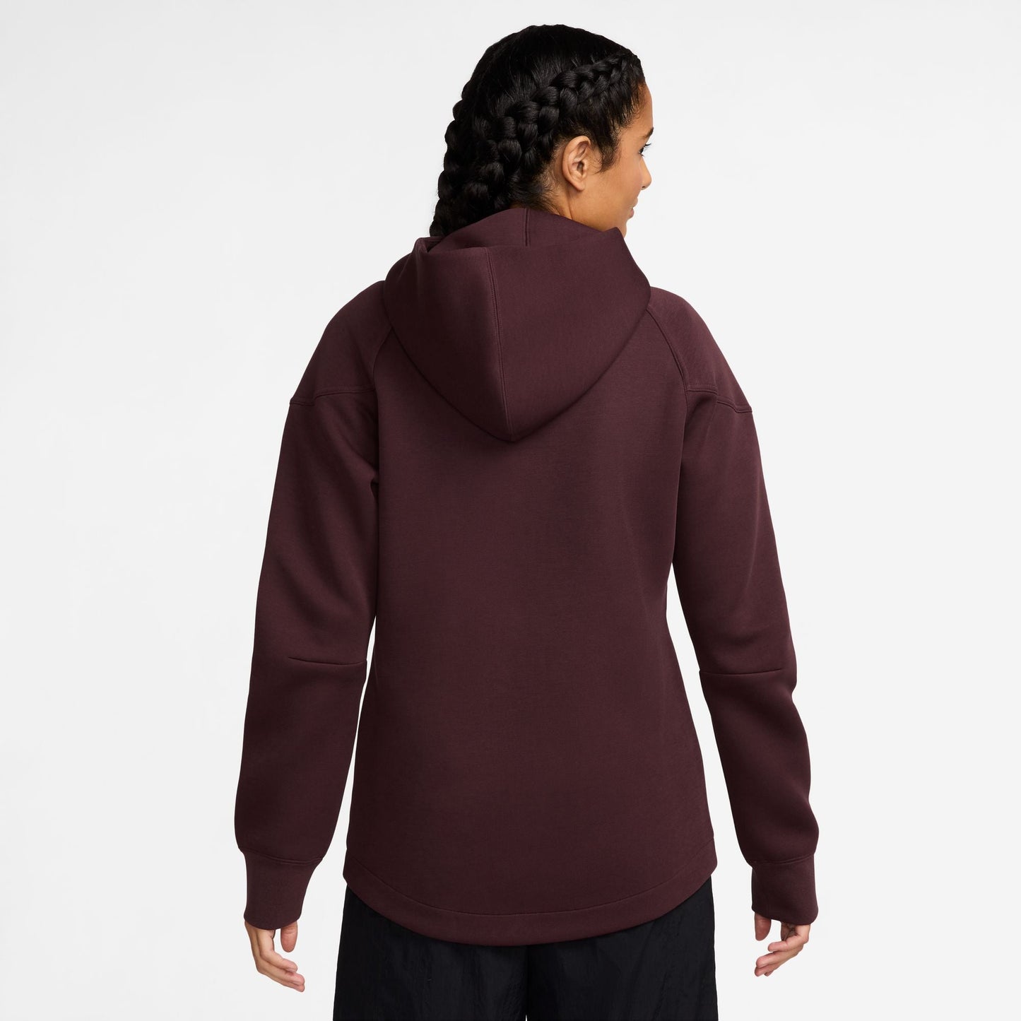 Nike Womens Sportswear Tech Fleece Windrunner  Hoodie- Burgundy Crush Denim Exchange