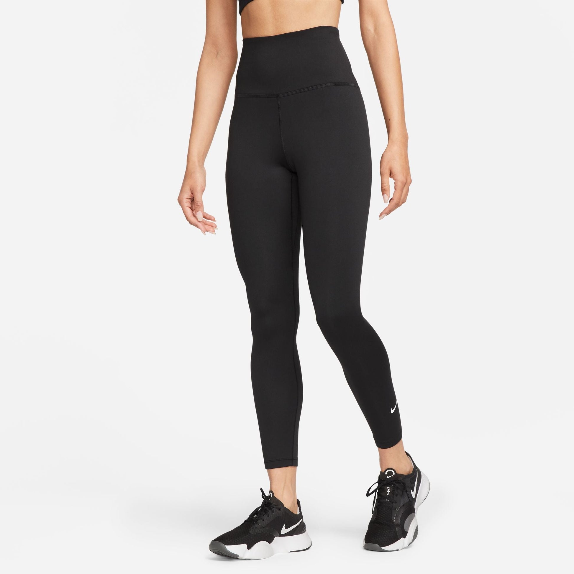 Nike Womens Therma-Fit One Leggings - Black/White Denim Exchange