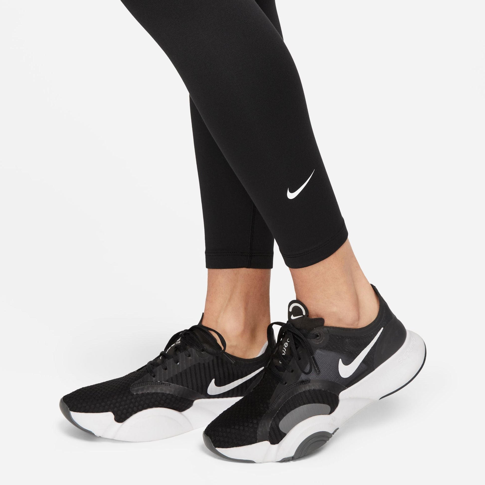 Nike Womens Therma-Fit One Leggings - Black/White Denim Exchange