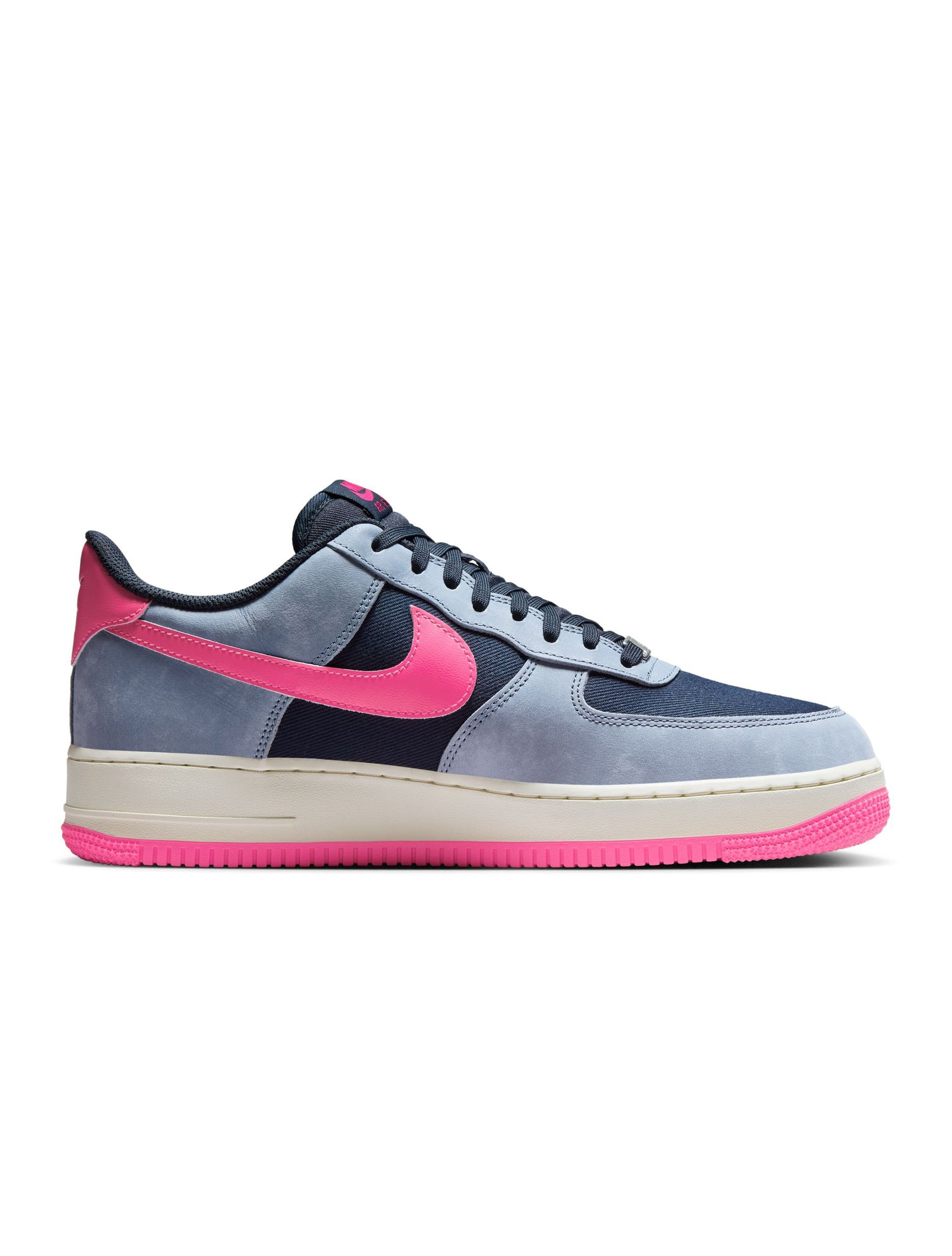 Nike Men’s Air Force 1 '07 LX - Dark Obsidian/Pink Blast Denim Exchange