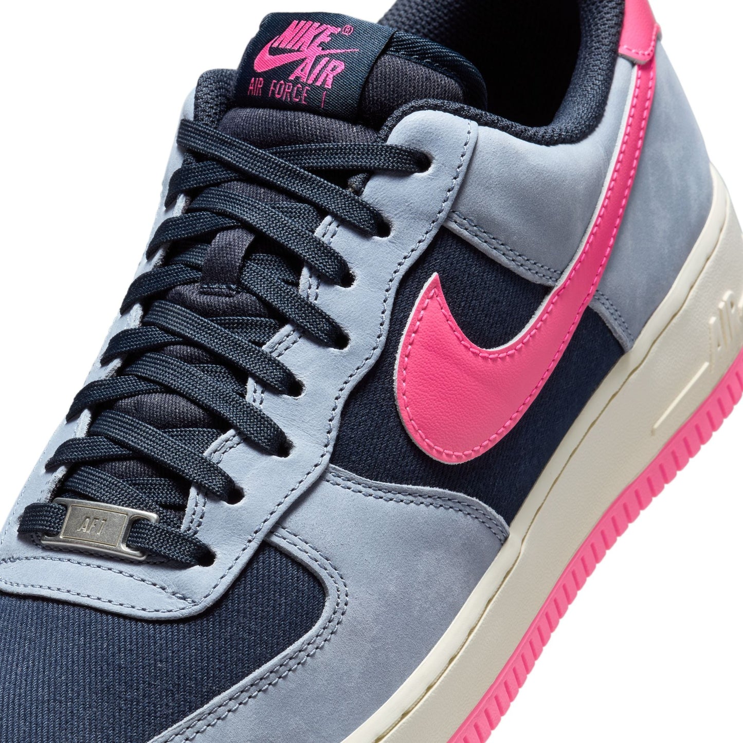 Nike Men’s Air Force 1 '07 LX - Dark Obsidian/Pink Blast Denim Exchange