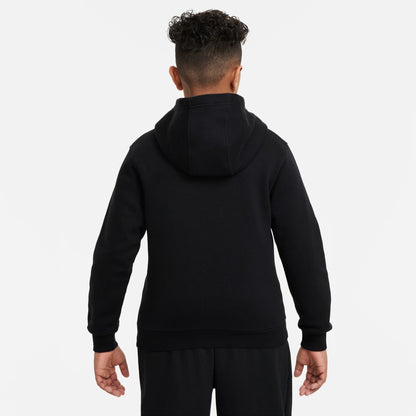 Nike Big Kids Sportswear Club Hoodie - Fleece Black/White Denim Exchange