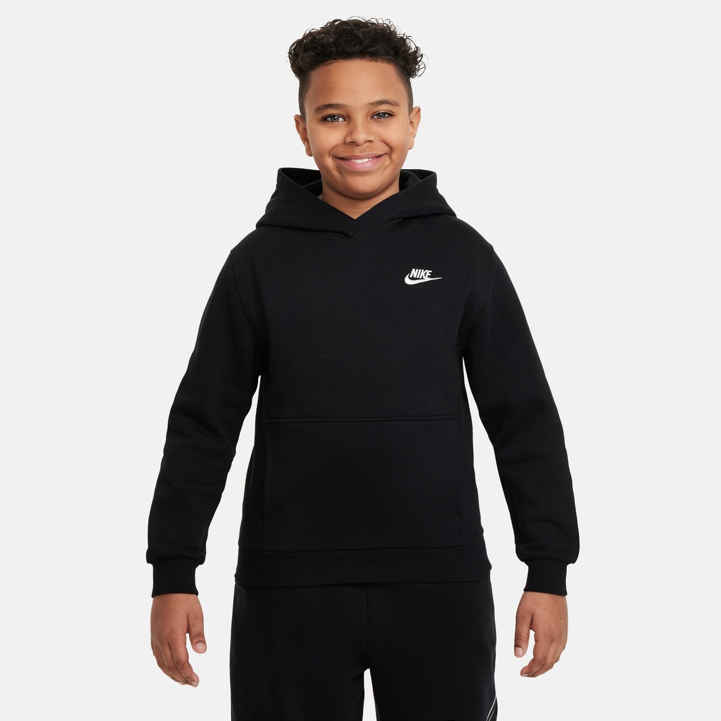 Nike Big Kids Sportswear Club Hoodie - Fleece Black/White Denim Exchange