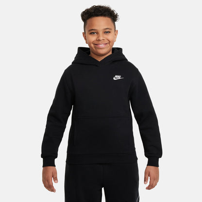 Nike Big Kids Sportswear Club Hoodie - Fleece Black/White Denim Exchange