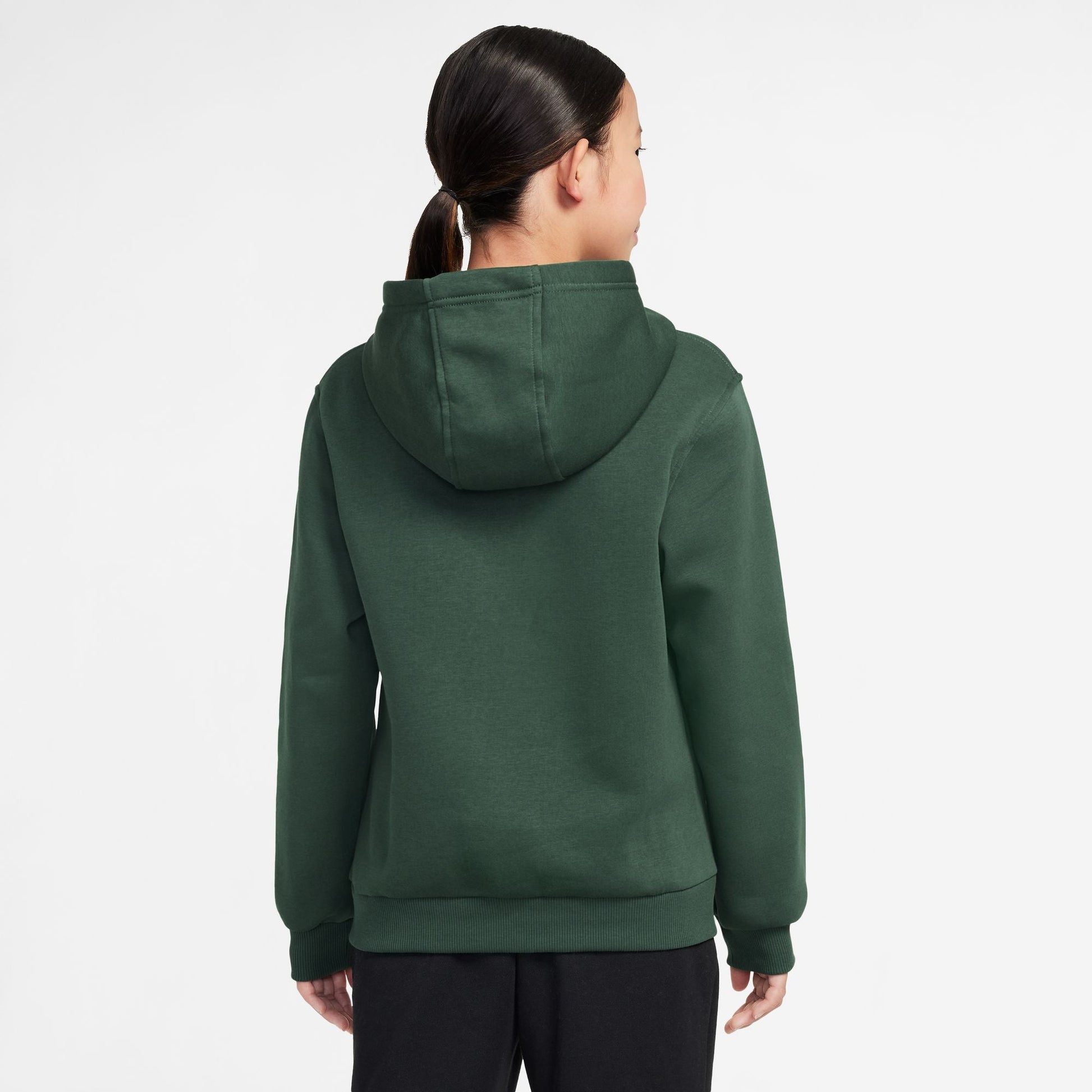 Nike Big Kids Fleece Pullover Hoodie - Fir/White Denim Exchange