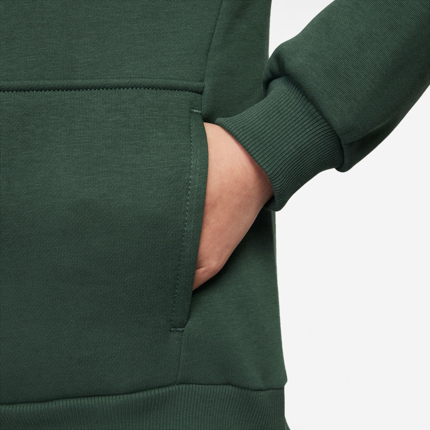 Nike Big Kids Fleece Pullover Hoodie - Fir/White Denim Exchange
